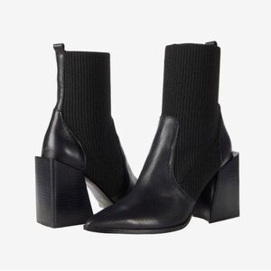 Steve Madden Tackle Black leather Sz 9.5